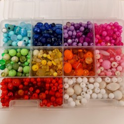BEAD ASSORTIMENT - 10 DIFFERENT BEAD MIX COLOURS BEAD ASSORTIMENT - 10 DIFFERENT BEAD MIX COLOURS