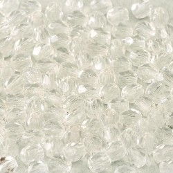 Facetted Fire Polished Round Beads 4 mm Crystal 100 pcs. Facetted Fire Polished Round Beads 4 mm Crystal 100 pcs.