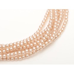 Перли стъклени 4 мм бледо розови 50 g