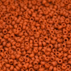 ROUND ROCAILLE 11/0 Opaque Light  Matte Terra Cotta 2314 ROUND ROCAILLE 11/0 Opaque Light  Matte Terra Cotta 2314