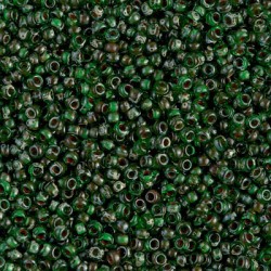 ROUND ROCAILLE 11/0 Picasso Transp Green  4507 ROUND ROCAILLE 11/0 Picasso Transp Green  4507