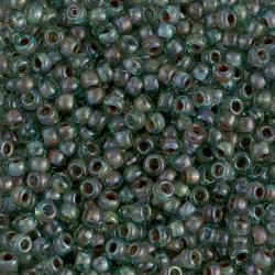 ROUND ROCAILLE 11/0 Picasso Transp Lt.Smoky Olivine 4506 ROUND ROCAILLE 11/0 Picasso Transp Lt.Smoky Olivine 4506