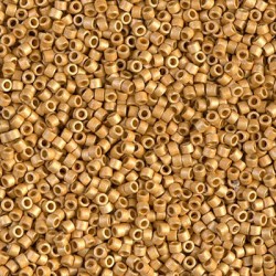 DELICA ROUND 11/0 (1,6mm), DB-1832F Duracoat Galvanized Matted Gold DELICA ROUND 11/0 (1,6mm), DB-1832F Duracoat Galvanized Matted Gold