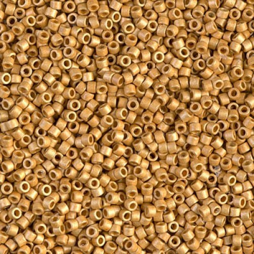 DELICA ROUND 11/0 (1,6mm), DB-1832F Duracoat Galvanized Matted Gold