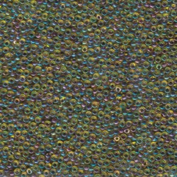 ROUND ROCAILLE 11/0 AMETHYST LINED YELLOW 334 ROUND ROCAILLE 11/0 AMETHYST LINED YELLOW 334