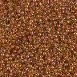 ROUND ROCAILLE 11/0 DARK PINK LINED CHARTREUSE 345 ROUND ROCAILLE 11/0 DARK PINK LINED CHARTREUSE 345