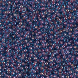 ROUND ROCAILLE 11/0 FUCHSIA LINED AQUA 346 ROUND ROCAILLE 11/0 FUCHSIA LINED AQUA 346