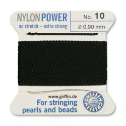 GRIFFIN NYLON BD CORD BLACK SIZE 10- 2M- 0.9 MM GRIFFIN NYLON BD CORD BLACK SIZE 10- 2M- 0.9 MM