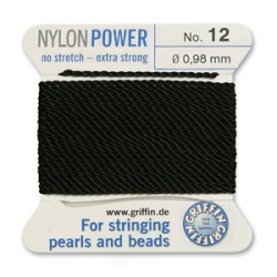 GRIFFIN NYLON BD CORD BLACK SIZE 12- 2M- 0.98 MM GRIFFIN NYLON BD CORD BLACK SIZE 12- 2M- 0.98 MM