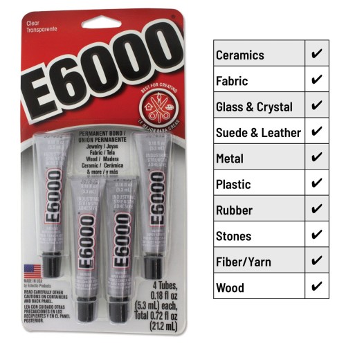 Лепило E-6000, туба 5,3ml - 4 бр.