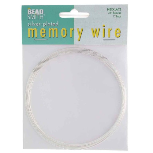 Memory Wire Stainless Steel Necklace- 0,6Х91  mm Silver plated