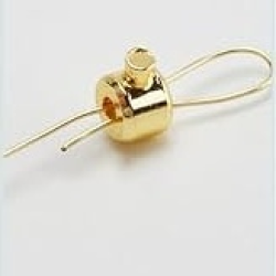 CRIMP BEAD LOCK CYLINDRICAL Stainless Steel 3 mm Gold Plated 10 pcs