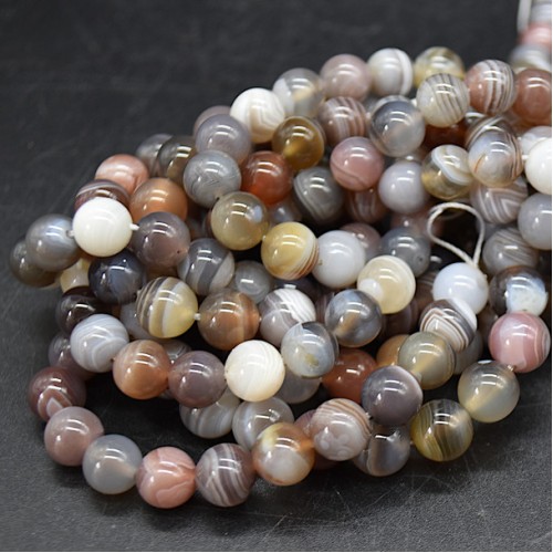 AGATE  Natural Botswana- 8mm