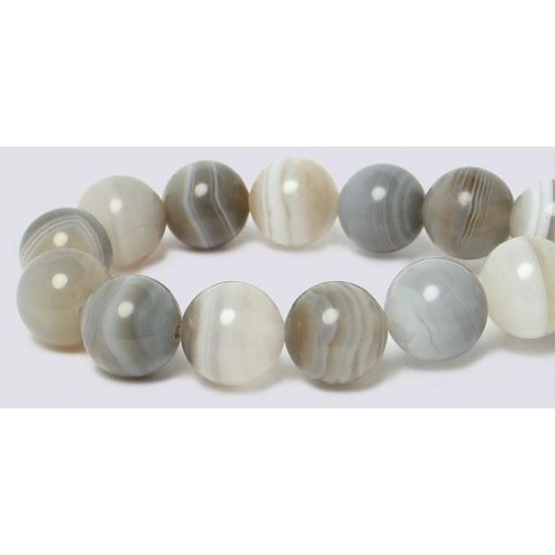 АХАТ НАТУРАЛЕН "БОТСВАНА" СИВ 10mm