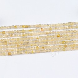 РУТИЛОВ КВАРЦ (венерини коси) ФАСЕТИРАН  КУБ  2,5 mm