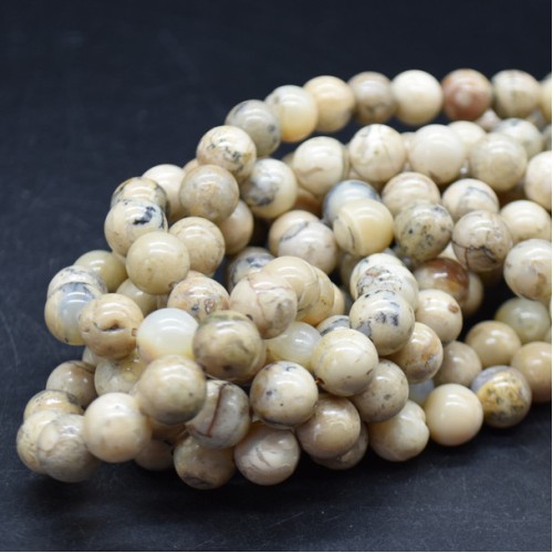 БЯЛ (КРЕМАВ) ОПАЛ НАТУРАЛЕН 6mm