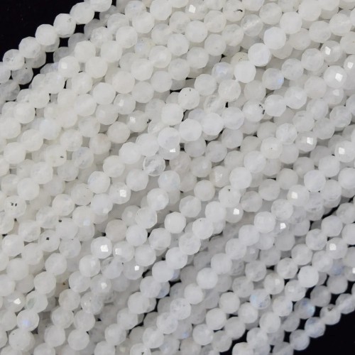 MOONSTONE WHITE (ADULAR) Faceted 3mm