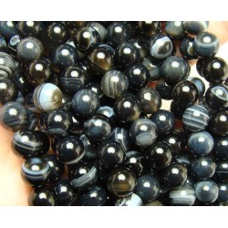 AGATE - black 4mm  AGATE - black 4mm