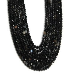 Agate Black Faceted 3mm Agate Black Faceted 3mm