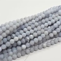 Agate Blue Lace Faceted 2 mm Agate Blue Lace Faceted 2 mm