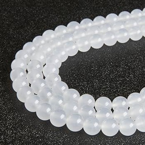 ХАЛЦЕДОН  бял ( "облачен" ) 8mm