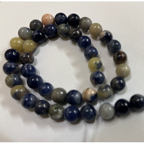 Dumortierite In Quartz 8mm