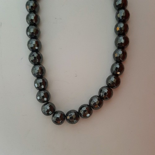 HEMATITE 6mm FACETED