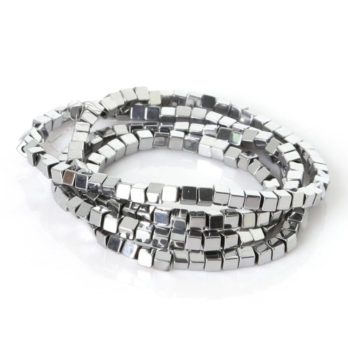 ХЕМАТИТ МИНИ  КУБ СРЕБИСТ 1,5 mm