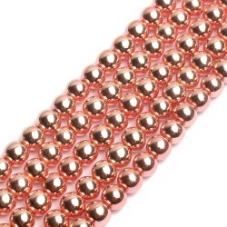 Hematite Roze Gold Colour 4mm  Hematite Roze Gold Colour 4mm