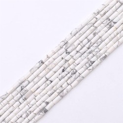 White Howlite 4X2  mm  White Howlite 4X2  mm