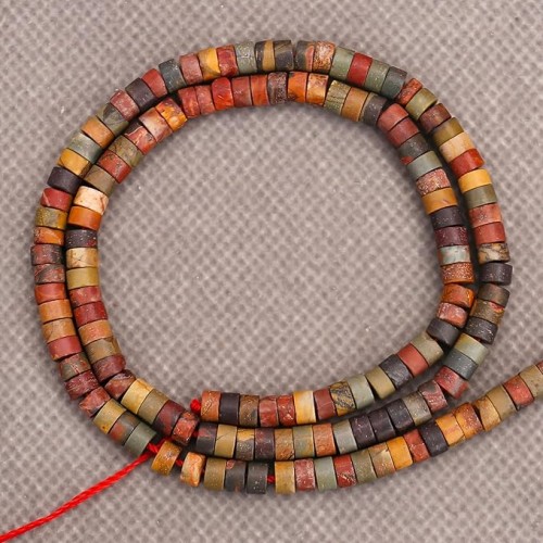 Jasper Picasso Spacer Heishi 2X4 mm