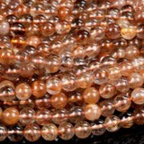 РУТИЛОВ КВАРЦ (венерини коси) меднозлатист 6mm РУТИЛОВ КВАРЦ (венерини коси) меднозлатист 6mm