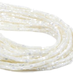 Mother Of Pearl Spacer White 3X4 mm Mother Of Pearl Spacer White 3X4 mm