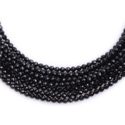 TOURMALINE BLACK Faceted 2 mm TOURMALINE BLACK Faceted 2 mm