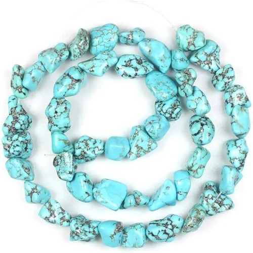 TURQUOISE BLUE NATURAL Nuggets 5-8 mm