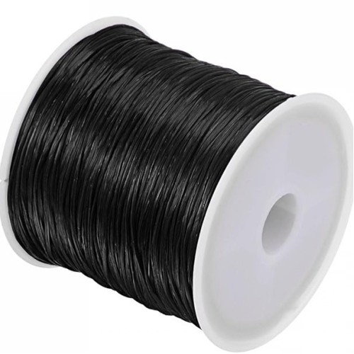Еластична корда многослойна 0,45mm (черна) 10 m