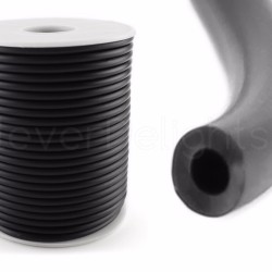 2 MM ROUND RUBBER CORD WITH HOLE BLACK 2 MM ROUND RUBBER CORD WITH HOLE BLACK