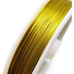 Bead Stringing Steel Wire Gold Colour- 0.38mm Bead Stringing Steel Wire Gold Colour- 0.38mm