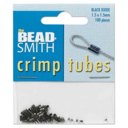 TUBE CRIMP 1.5 X 1.5 MM BLACK OXIDE- CD/100 PCS TUBE CRIMP 1.5 X 1.5 MM BLACK OXIDE- CD/100 PCS