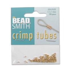 TUBE CRIMP 1.5 X 1.5 MM GOLD PLATE- CD/100 PCS TUBE CRIMP 1.5 X 1.5 MM GOLD PLATE- CD/100 PCS