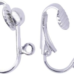 Ear Clips Rhodium Plated  Ear Clips Rhodium Plated