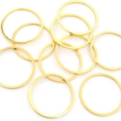 Ring 25 mm Stainless Steel 316L Gold Foiled Ring 25 mm Stainless Steel 316L Gold Foiled