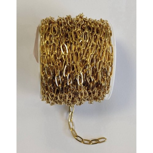 Stainless Steel Chain - 4X12 mm Gold Colour
