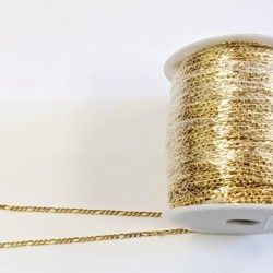 Stainless Steel Chain Flat- 3 mm Gold Colour Stainless Steel Chain Flat- 3 mm Gold Colour