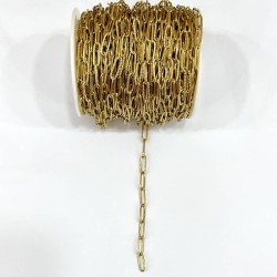 Stainless Steel Chain Engraved- 4X12 mm Gold Colour Stainless Steel Chain Engraved- 4X12 mm Gold Colour