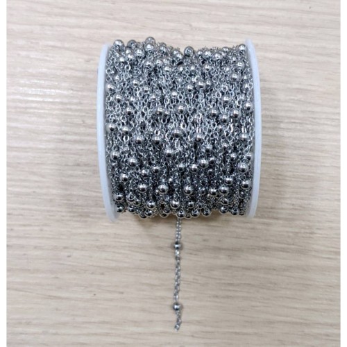 Chain Stainless Steel 1.6 mm Rhodium Colour