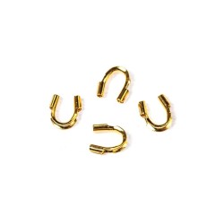 STAINLESS STEEL WIRE PROTECTOR GOLD COLOUR 6.3 mm 10 pcs. STAINLESS STEEL WIRE PROTECTOR GOLD COLOUR 6.3 mm 10 pcs.