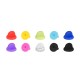 BADGE PIN Set Silver Colour w. Black Silicone Back