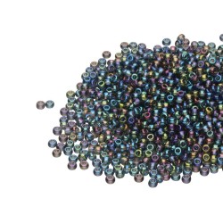 ROUND ROCAILLES  11/0 Transparent Rainbow Grey 41010 ROUND ROCAILLES  11/0 Transparent Rainbow Grey 41010