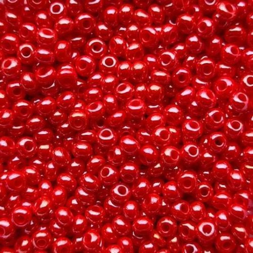 Кръгли 6/0 червено лустер 98170- 50гр.